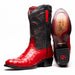 Marco Di Milano Savannah Red Ostrich Quill Round Toe Cowboy Boots