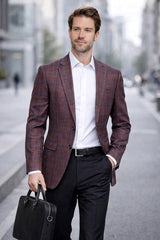 Mauve Sport Coat Plaid Blazer