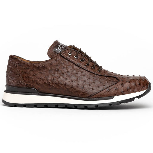 Marco Di Milano Scanno Antique Brown Ostrich Quill Sneakers