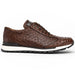 Marco Di Milano Scanno Antique Brown Ostrich Quill Sneakers