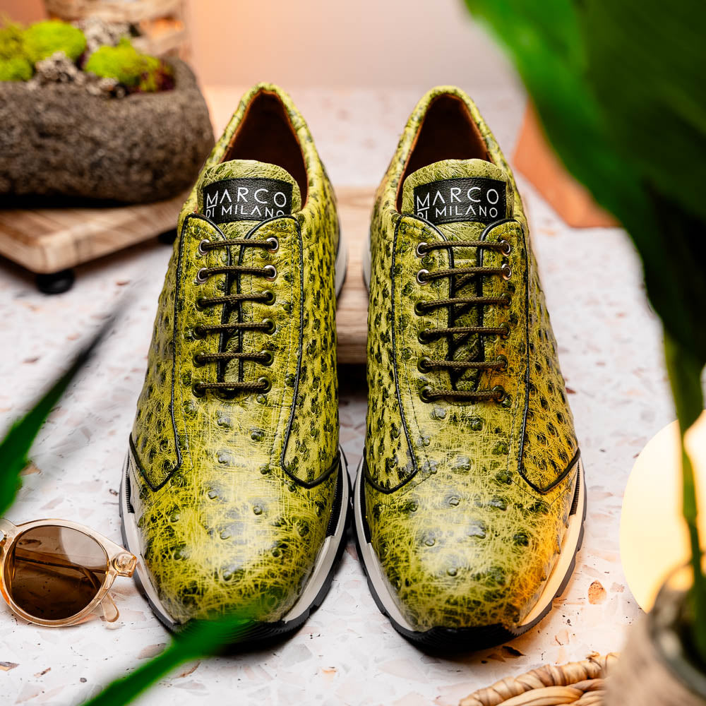 Marco Di Milano Scanno Antique Green Leather Shoe