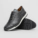Marco Di Milano Scanno Antique Gray Ostrich Quill Sneakers