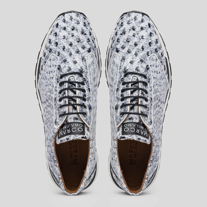 Marco Di Milano Scanno Newspaper Ostrich Quill Sneakers