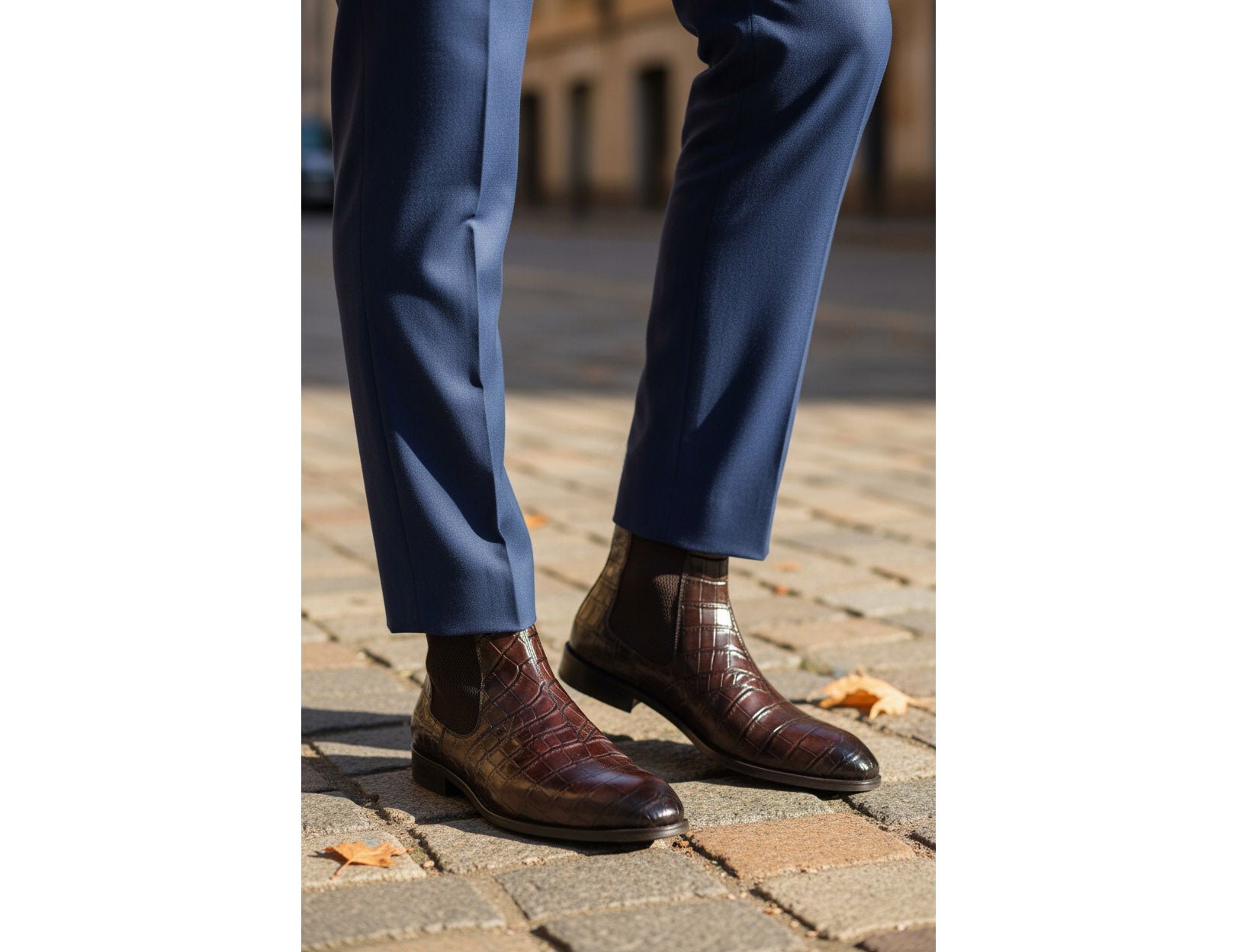 Crocodile Embossed Chelsea Boot - Image 5