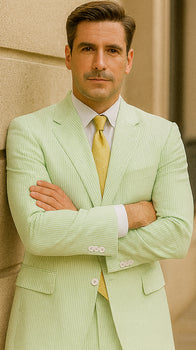Sear Sucker Suit Seersucker Suit Mens 2pc Whitelime Mint Seersucker Sear sucker Suits