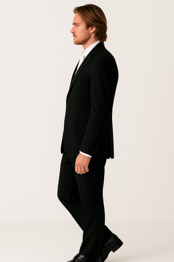 Package Deal High Quality 2-Button  Side Vented Super 120's Tuxedo + White Shirt+White Tie+White Vest