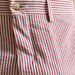 Seersucker Cotton Pant in Red and White (Hampton Plain Front) by Berle