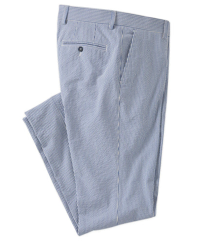 Seersucker Cotton Pants in Choice of Colors (Atwater Modern Fit) by Ballin