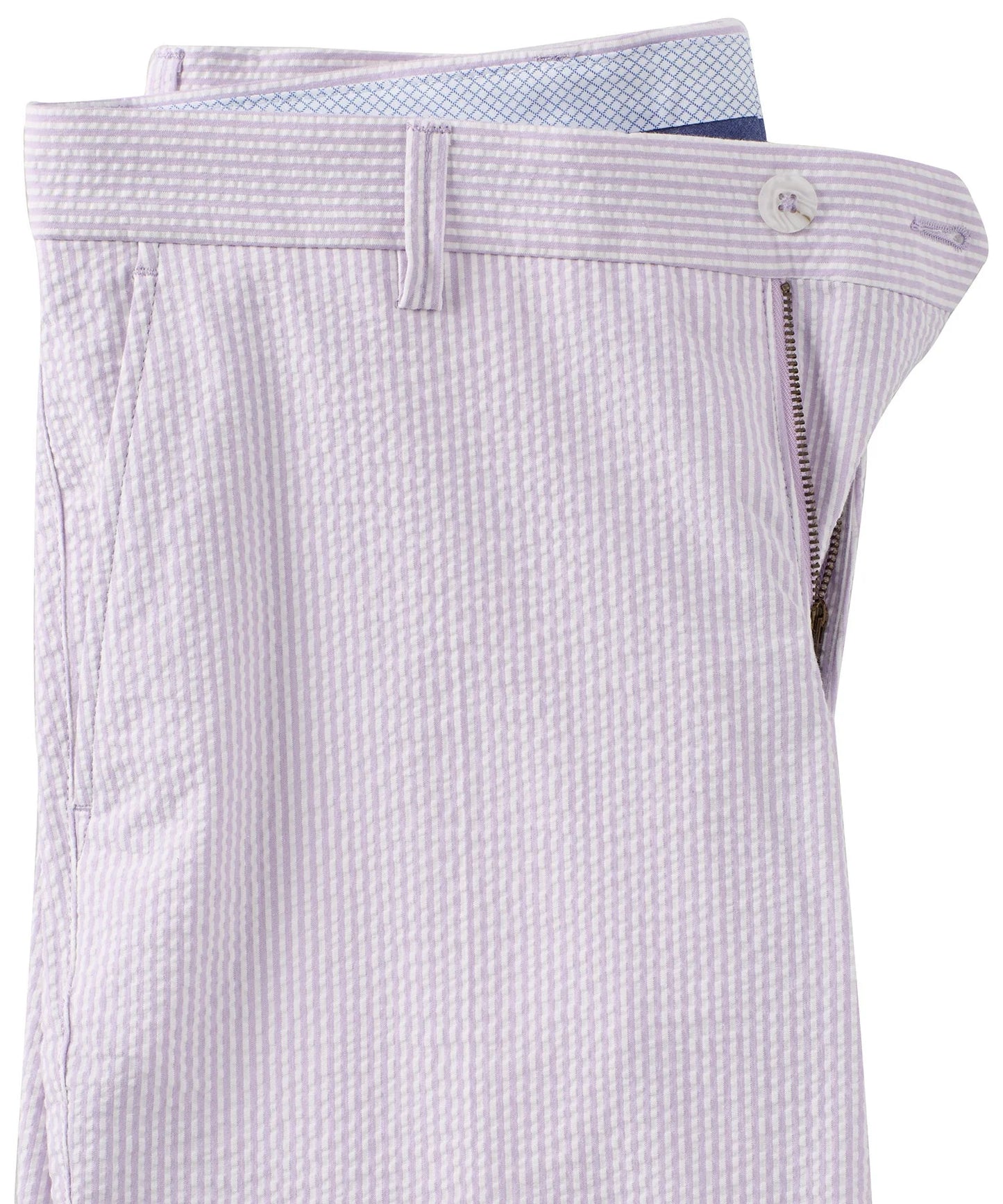 Seersucker Cotton Pants in Choice of Colors (Mansfield Relaxed Fit) by Ballin