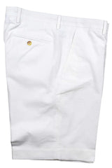 Seersucker Cotton Short in White, Size 32 (Hampton9 Plain Front) by Berle