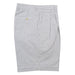 Seersucker Pleated Cotton Short in Grey and White (Ascot Double Reverse Pleat) by Berle