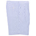 Seersucker Pleated Cotton Short in Light Blue and White (Ascot Double Reverse Pleat) by Berle