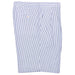 Seersucker Pleated Cotton Short in Navy and White (Ascot Double Reverse Pleat) by Berle