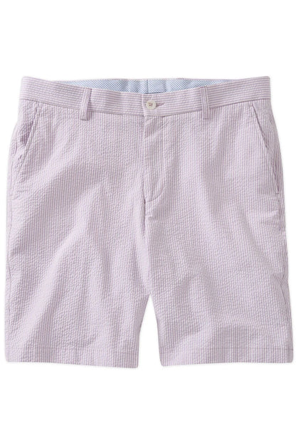 Seersucker Shorts in Lilac, Size 32 (College Modern Fit - 8" Inseam) by Ballin