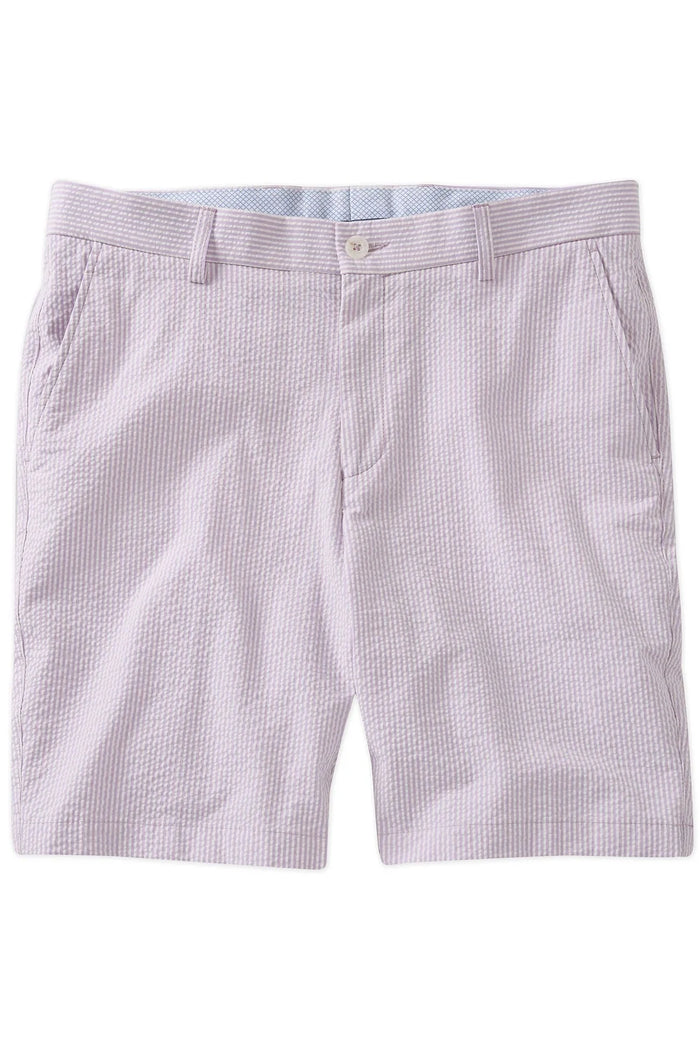 Seersucker Shorts in Lilac, Size 32 (College Modern Fit - 8" Inseam) by Ballin
