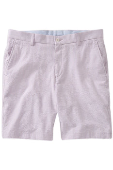 Seersucker Shorts in Lilac, Size 32 (College Modern Fit - 8" Inseam) by Ballin