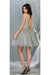 Quince Dama Dresses - Short Quinceanera Dresses in Color Silver