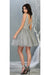 Quince Dama Dresses - Short Quinceanera Dresses in Color Silver