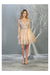 Quince Dama Dresses - Short Quinceanera Dresses in Color Champagne