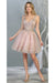 Quince Dama Dresses - Short Quinceanera Dresses in Color Mauve