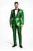 Sequin Suit - Shiny Suit - Emerald Green Suit - Metallic Fabric - Stage Tuxedo - Groom Suit Jacket + Pants
