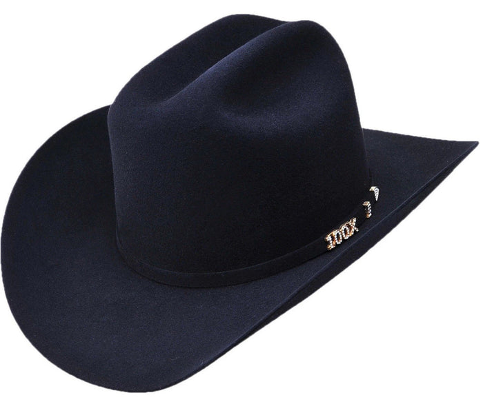 Serratelli 100X El Comandant Black 3 1/2" Brim Western Cowboy Hat All Sizes
