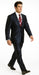 Sharkskin Shiny Sheen 2 Button Dark Blue Sharkskin Men'S Suit