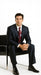 Sharkskin Shiny Sheen 2 Button Dark Blue Sharkskin Men'S Suit