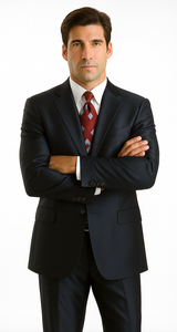 Sharkskin Shiny Sheen 2 Button Dark Blue Sharkskin Men'S Suit