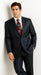Sharkskin Shiny Sheen 2 Button Dark Blue Sharkskin Men'S Suit