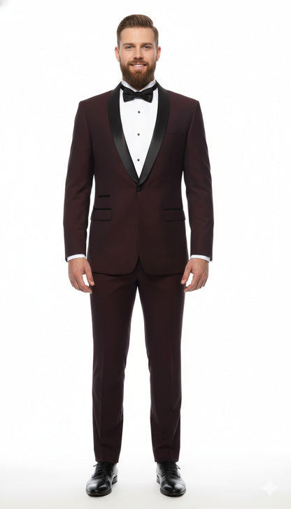 Men'S Shawl Slim Fit 1 Button Shawl Collar Dinner Jacket - Image 6