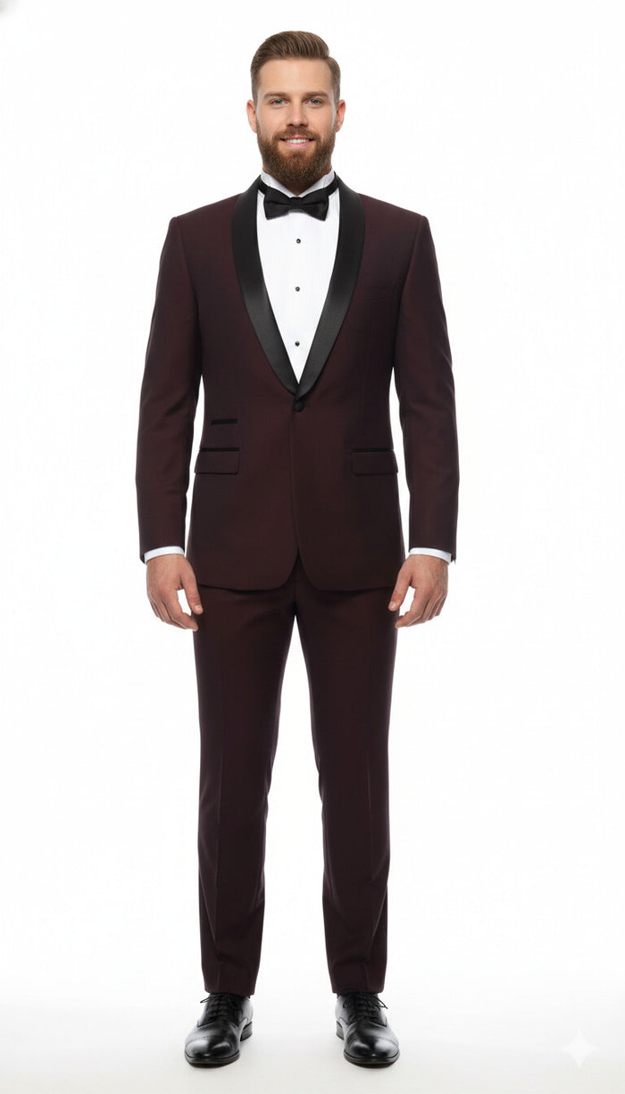 Men'S Shawl Slim Fit 1 Button Shawl Collar Dinner Jacket - Image 6