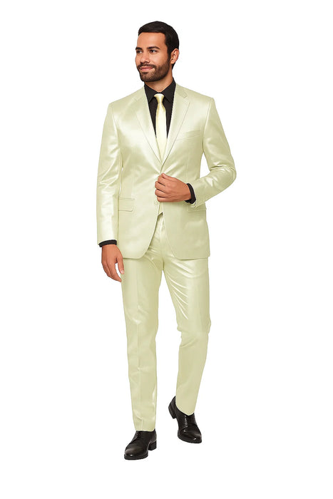 Shiny Ivory Suit - Shiny Tuxedo