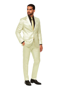 Shiny Ivory Suit - Shiny Tuxedo