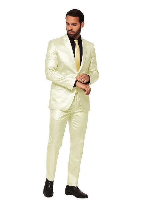 Shiny Ivory Suit - Shiny Tuxedo