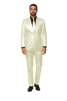 Shiny Ivory Suit - Shiny Tuxedo