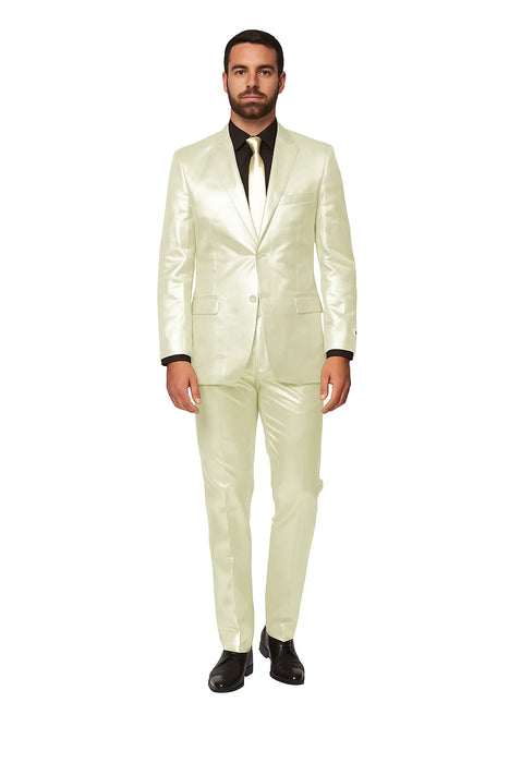 Shiny Ivory Suit - Shiny Tuxedo