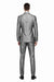 Mens Sharkskin Suits Mens Unique Bright Tuxedo Suits Vested 3 Pieces black lapel Shiny Flashy Sharskin Silver - Three Piece Suit