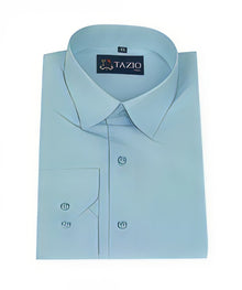 Affordable Clearance Cheap Mens Dress Shirt Sale Online Trendy - Mens Turquoise Dress Shirt Slim Fit Aqua Blue ~ Turquoise Color Men's Dress Shirt