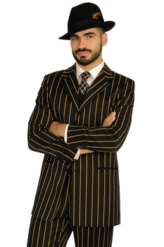 Black And Gold Pronounce Fashion Longe Zoot Suits - Pimp Suit - Zuit Suit For Men - Image 7