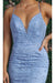 Quince Dama Dresses - Short Quinceanera Dresses in Color Dusty Blue