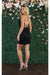 Quince Dama Dresses - Short Quinceanera Dresses in Color Black