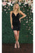 Quince Dama Dresses - Short Quinceanera Dresses in Color Black