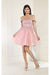 Quince Dama Dresses - Short Quinceanera Dresses in Color Dusty Rose