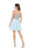 Quince Dama Dresses - Short Quinceanera Dresses in Color Baby Blue