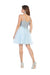 Quince Dama Dresses - Short Quinceanera Dresses in Color Baby Blue