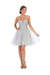 Quince Dama Dresses - Short Quinceanera Dresses in Color Silver