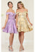 Quince Dama Dresses - Short Quinceanera Dresses in Color Lilac