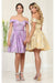 Quince Dama Dresses - Short Quinceanera Dresses in Color Lilac