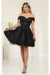 Quince Dama Dresses - Short Quinceanera Dresses in Color Black